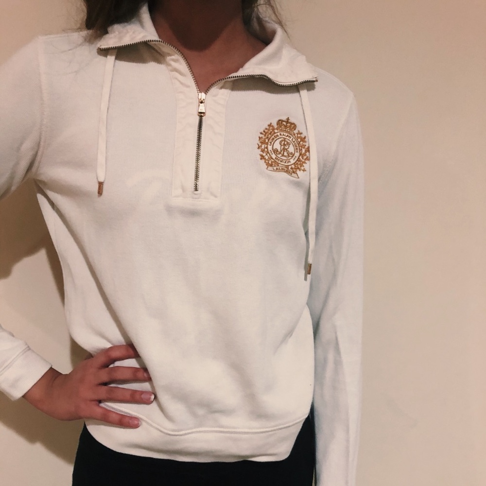 Ralph Lauren White Quarter Zip